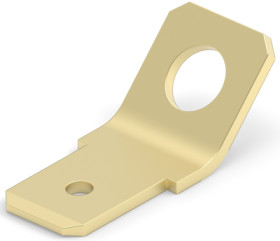 Faston plug, 6.35 x 0.81 mm, uninsulated, angled, 6-1377174-1