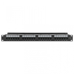 Patch Panel 24x RJ45 Cat6 UTP ze wspornikiem do kabli 721035