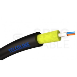 Kabel światłowodowy microADSS 2 włókna SM 9/125 G.657.A2 do instalacji napowietrznych Heavy Duty czarny TELCOLINE