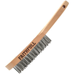 Faithfull FAI680S4F Heavy-Duty Stainless Steel Scratch Brush, 4 Row