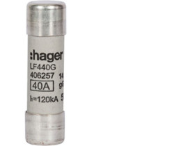 Bezpiecznik, wkładka topikowa cylindryczna 14x51mm gG 40A 500V LF440G HAGER