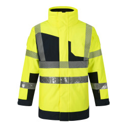 Lumina V HV Rain Jacket (Yellow/Navy)