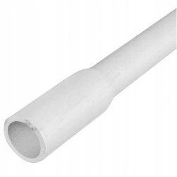 Rura odgromowa sztywna RCOM 20mm gładka kielichowa (ścianka 4mm) 1250N biała 2m ELMARK / 2 m /