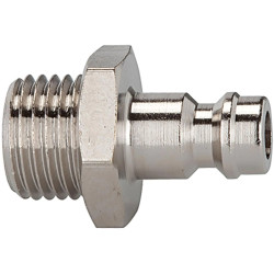 Nipple, L 26 mm, 35 bar, brass, nickel-plated, for jacks, 107185
