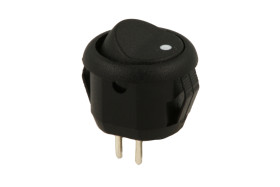 Przełącznik; klawiszowy (kołyskowy); SW-2737Canal; ON-OFF; 1 tor; czarny; bez podświetlenia; bistabilny; przewlekany (THT); 13,5