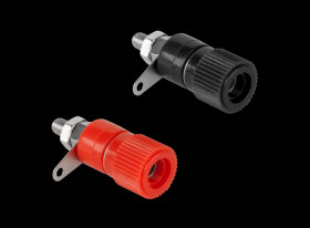 Banan; gniazdo 4mm, czarny lub czerwony