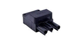 Złączka Wtykowa Elektryczna Z Osłoną Bcs-3/M1-N (Męska 3-Polowa Czarna)