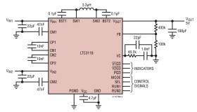 18V, 2A Buck-Boost DC/DC Converter with Low-Loss Dual Input PowerPath