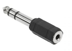 PRZEJŚCIE WTYK JACK 6,3 mm / GNIAZDO 3,5 mm STEREO (ZLJACK WT63GN35)