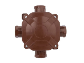 Puszka natynkowa hermetyczna PH PG16 IP67 75x75x33 (5x4mm2) brązowa A.0035BR PAWBOL