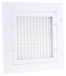 Kratka wentylacyjna, Biały, Aluminium, 200 x 200mm 32mm