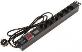 Listwa zasilająca do szaf RACK 19cali PD-6/R-VA