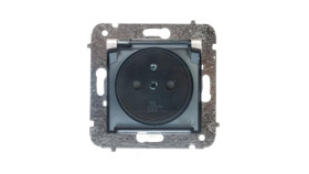 Carla Gniazdo Pojedyncze Z/U Ip44 Z Klapką Transparentną I Przesłonami...