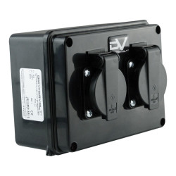 Puszka hermetyczna z gniazdami 230V wym/zew 160x120x95 IP54 Schuko 6.82105 M-L DV-9573-Marlanvil