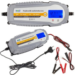 Prostownik automatyczny 12/24V 10A LCD VOLT