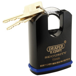 Draper Expert 64198 61mm Heavy Duty Stainless Steel Padlock &amp; 2 Keys
