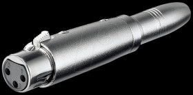 XLR socket to 6.3 mono jack socket.