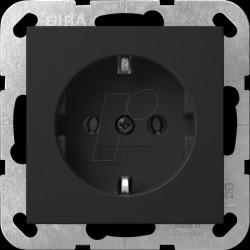 4188 005 Socket 16 A 250 V AC, plugin terminals, matte black