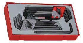 Zestaw kluczy imbusowych Jednostki brytyjskie, Jednostki metryczne Teng Tools L 28 szt.