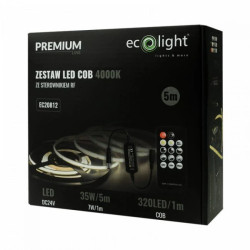 ZESTAW LED 320 COB 24V IP20 4000K /5m/