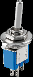 10014 Miniature toggle switch, ON - ON, 3 pins, blue