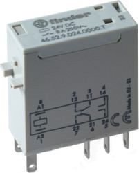 Relay, 2 Form C (NO/NC), 230 V (AC), 28 kΩ, 8 A, 440 V (AC), monostable, 46.52.8.230.0000T