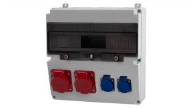 Rozdzielnica Lago 17M - Gniazda 2X32a 5P, 2X230v /17 Modułów/