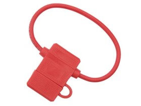Gniazdo bezpiecznika płaskiego 19mm, przewód 1,5mm2 (16AWG) czerwone