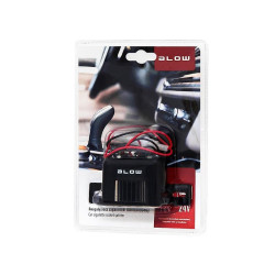 Gniazdo zapalniczki do obudowy podwójne montaż+bezpiecznik / 96-863