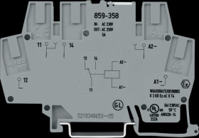 859-358 Relay module, IN: AC/DC 230 V, 1 changeover contact