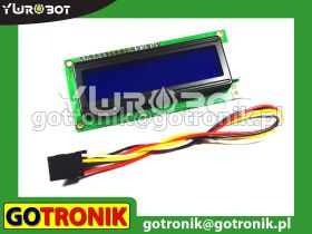 Moduł wyświetlacza 2x16 LCD HD44780 z szeregowym interfejsem I2C