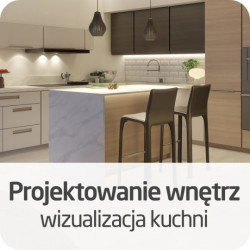Projektowanie wnętrz - wizualizacja kuchni - wersja ON-LINE