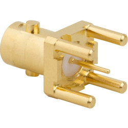 HD BNC panel socket 75 Ω, solder connection, straight, 034-1024