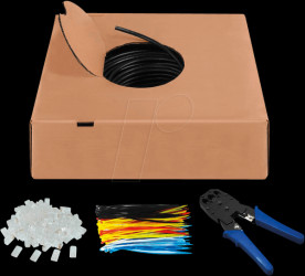 94399 CAT 6 outdoor network cable SET, U/UTP, black