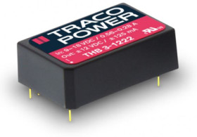 DC converter, 18-36 VDC, 3 W, 2 outputs, ±15 VDC, 83 % efficiency, THB 3-2423