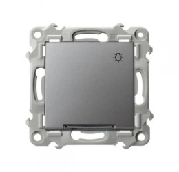 SZAFIR Łącznik zwierny światło z podświetleniem niebieskim szary mat ŁP-5ZS/m/70