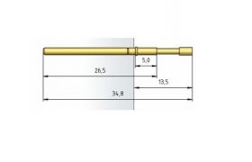 Igła testowa 2028/5-C-1.5N-RH-1.8, raster 2,54 (100 mil)