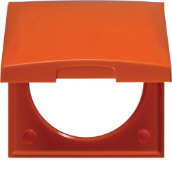 Integro Ramka pojedyncza z pokrywą pomarańczowy połysk 918282574