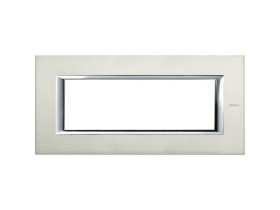 AXOLUTE Ramka 1 pojedyncza prostokątna 6 modułowa szczotkowane aluminium HA4806XC LEGRAND