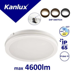 Plafoniera LED BENO ECO 40W CCT O W 4050lm(WW)/4600lm(NW)/4450lm(CW) 3000/4000/6500K regulacja barwy IP65 biały 38386