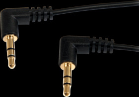 MU1MMS2RA audio cable, 3,5 mm stereo jack, angled, 0,3 m