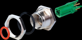 MMT371A115-0001 Socket M12, 4-pin, straight, rear mounting, individual parts