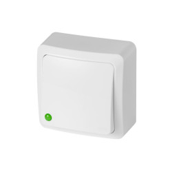 Przycisk światło n/t IP20 biały 3713-00 BERG Elektro-Plast Nasielsk