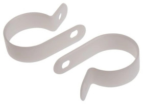 Zacisk typu P, Ø zew. 25.4mm, szer. 12mm, kolor: , kolor: Naturalny, materiał: Nylon