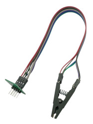 Klips testowy SPI Flash SO16 (SOIC 16-pin R=1,27mm) z przewodem i adapterem DIL8 (DIP)