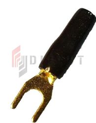 ZKW2.5-4.3BK Końcówka widełkowa złocona M4,