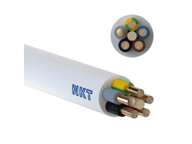 Przewód YDY żo 5x10 mm2 (450/750V) instalacyjny okrągły biały NYM-J (bębnowy) 172170007D0500 NKT