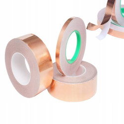 TAŚMA MIEDZIANA EMI Z KLEJEM 5mm ROLKA 30 METRÓW