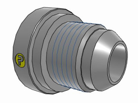 Złączka hydrauliczna, Złacze A: Złączka kielichowa JIC żeńska 37° bez nakrętki, Złacze B: Złączka kielichowa JIC męska