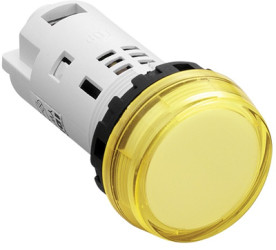 Light attachment, illuminable, waistband round, green, front ring black, mounting Ø 22 mm, YW1P-1BUQ4G